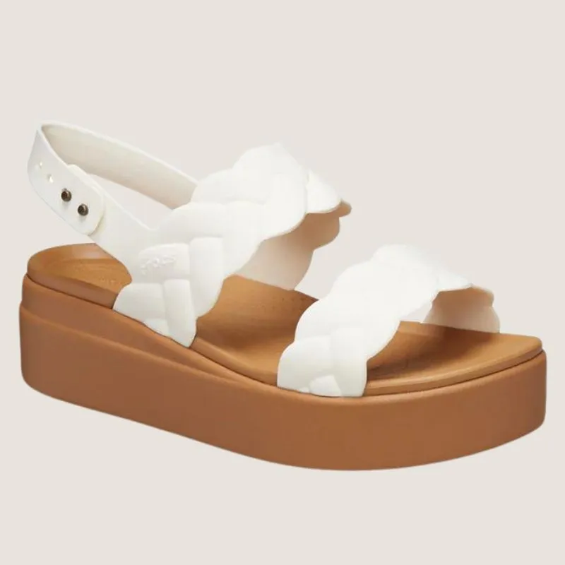 Crocs Brooklyn Woven Upper Low Wedge Schuhe_Crocs