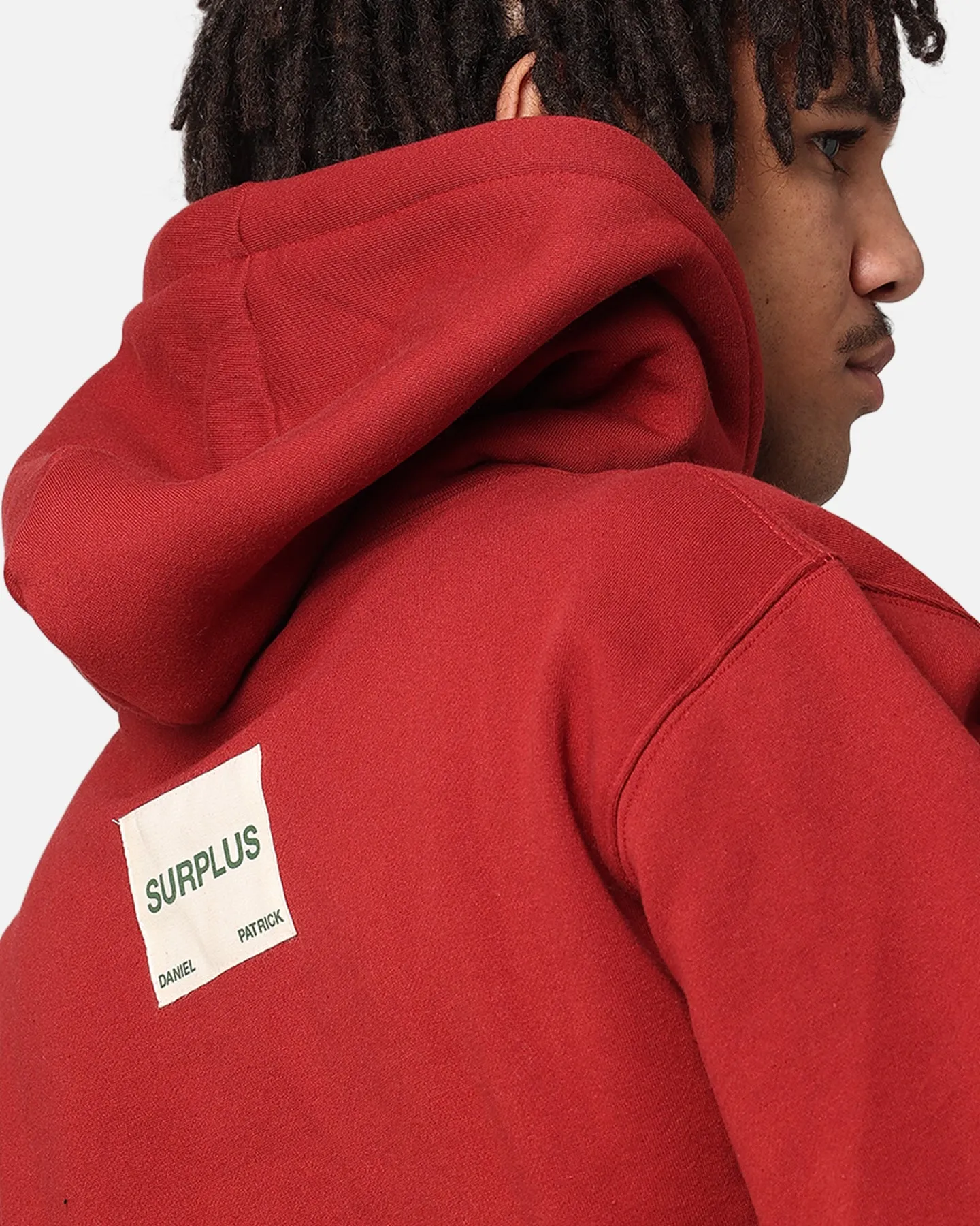 Daniel Patrick Surplus Logo Hoodie Kastanienbraun/Gelb