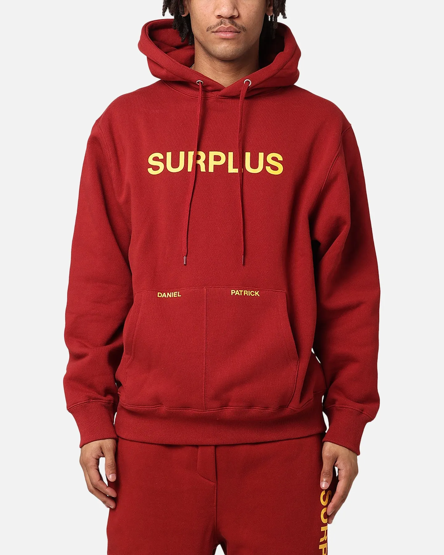 Daniel Patrick Surplus Logo Hoodie Kastanienbraun/Gelb