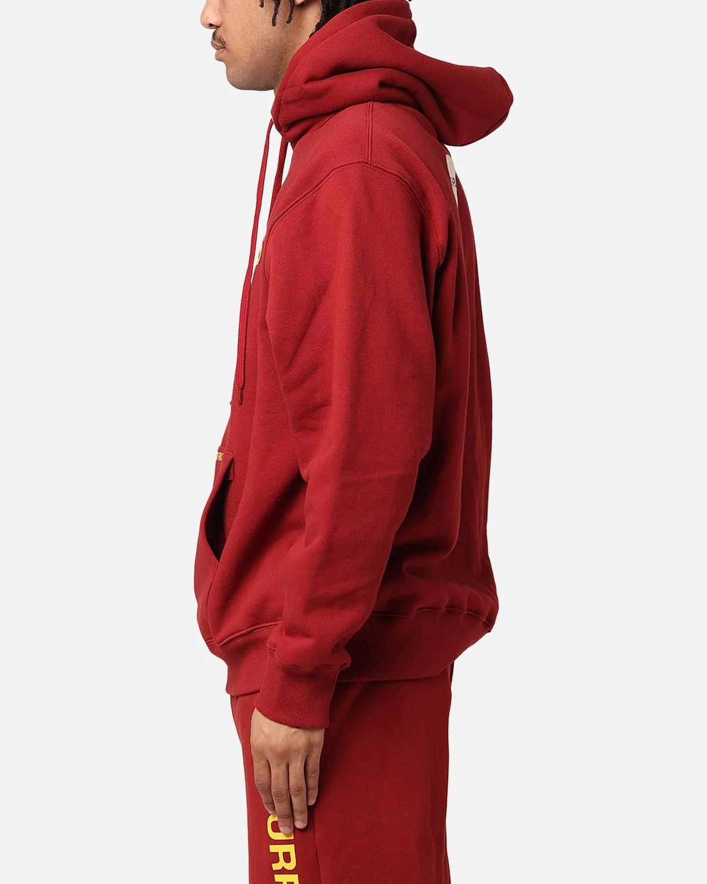 Daniel Patrick Surplus Logo Hoodie Kastanienbraun/Gelb
