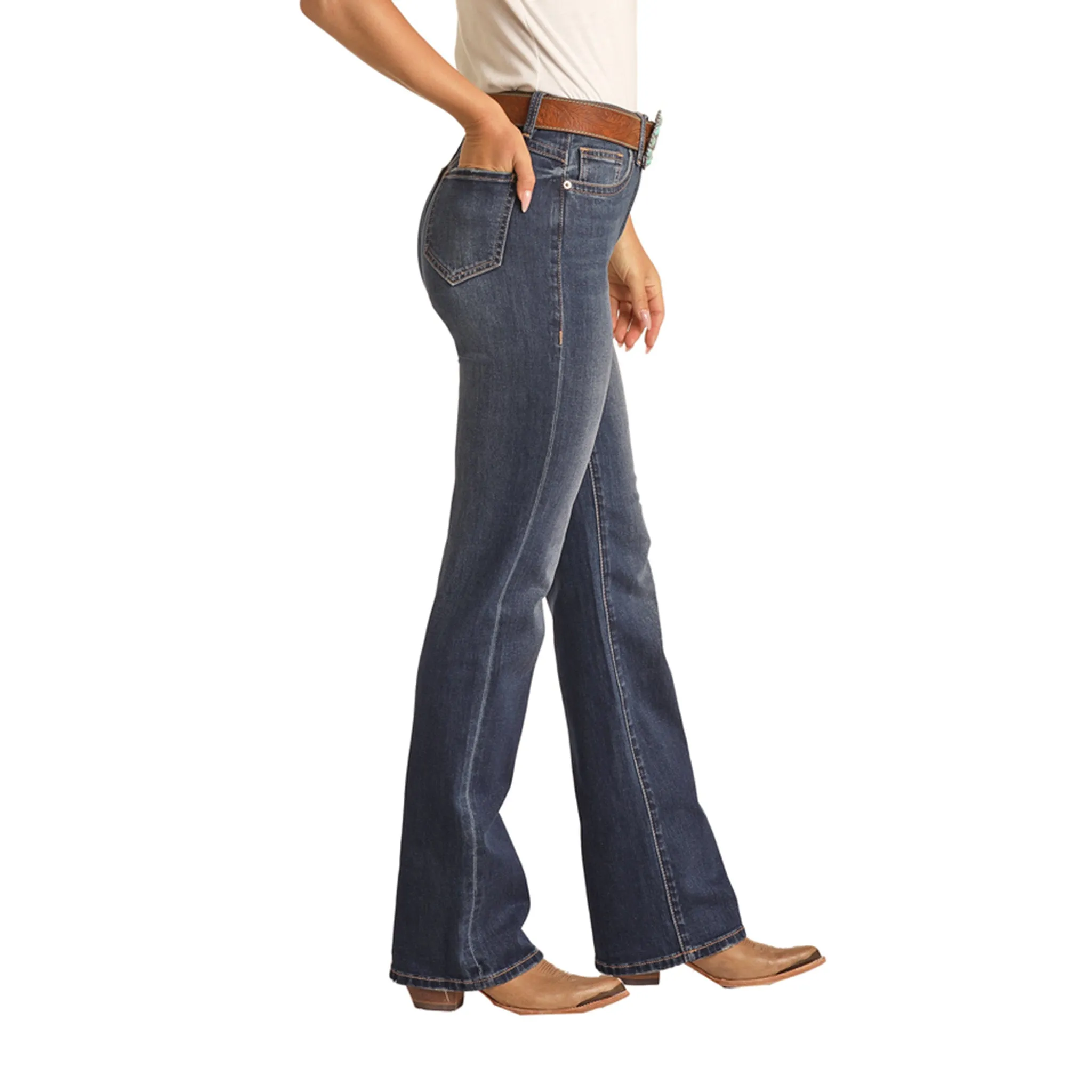 Dunkle Vintage High-Waist Jeans