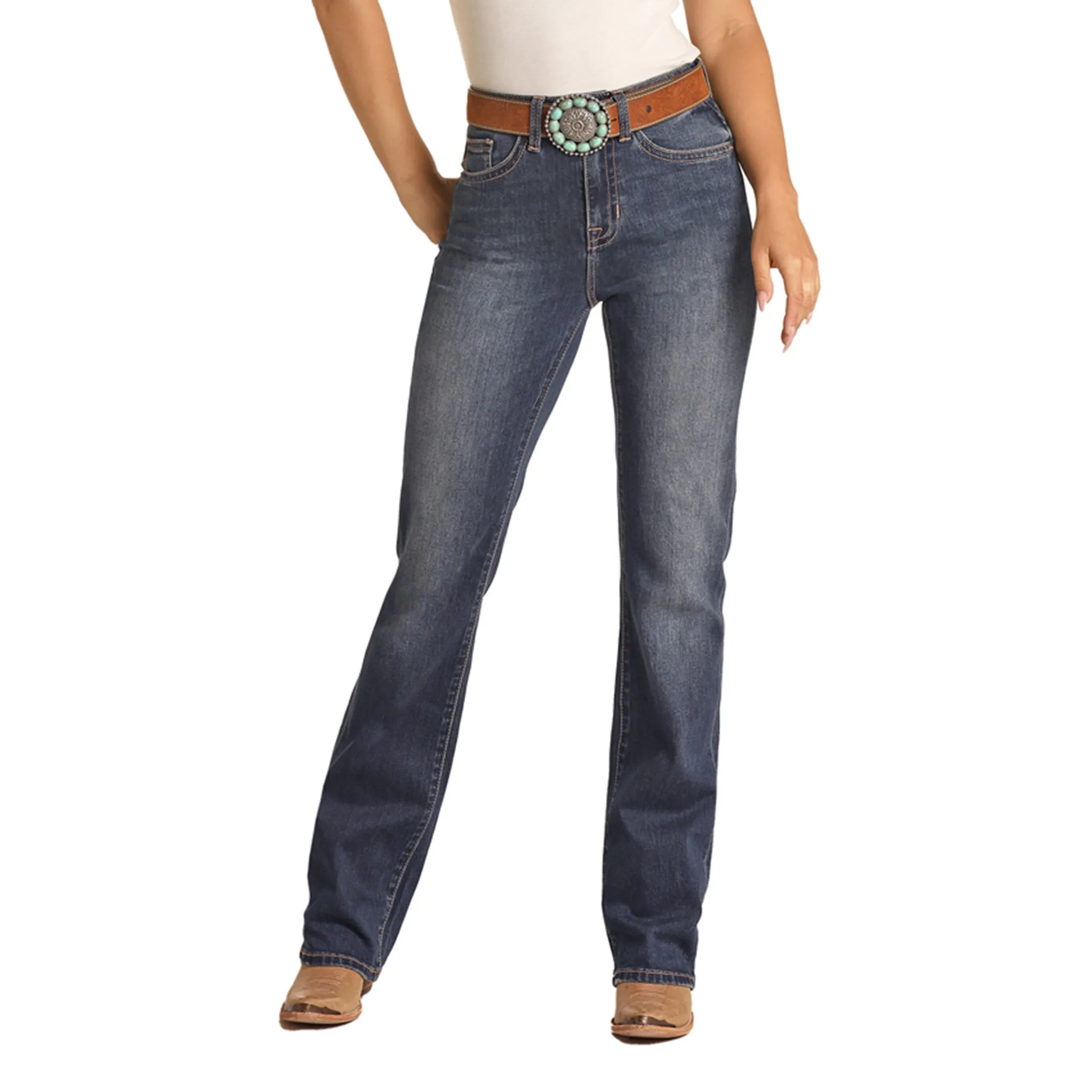 Dunkle Vintage High-Waist Jeans