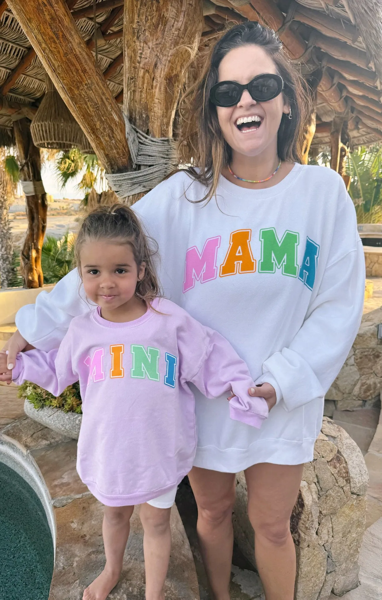 Davis Sweatshirt ~ Rosa Mini Grafik