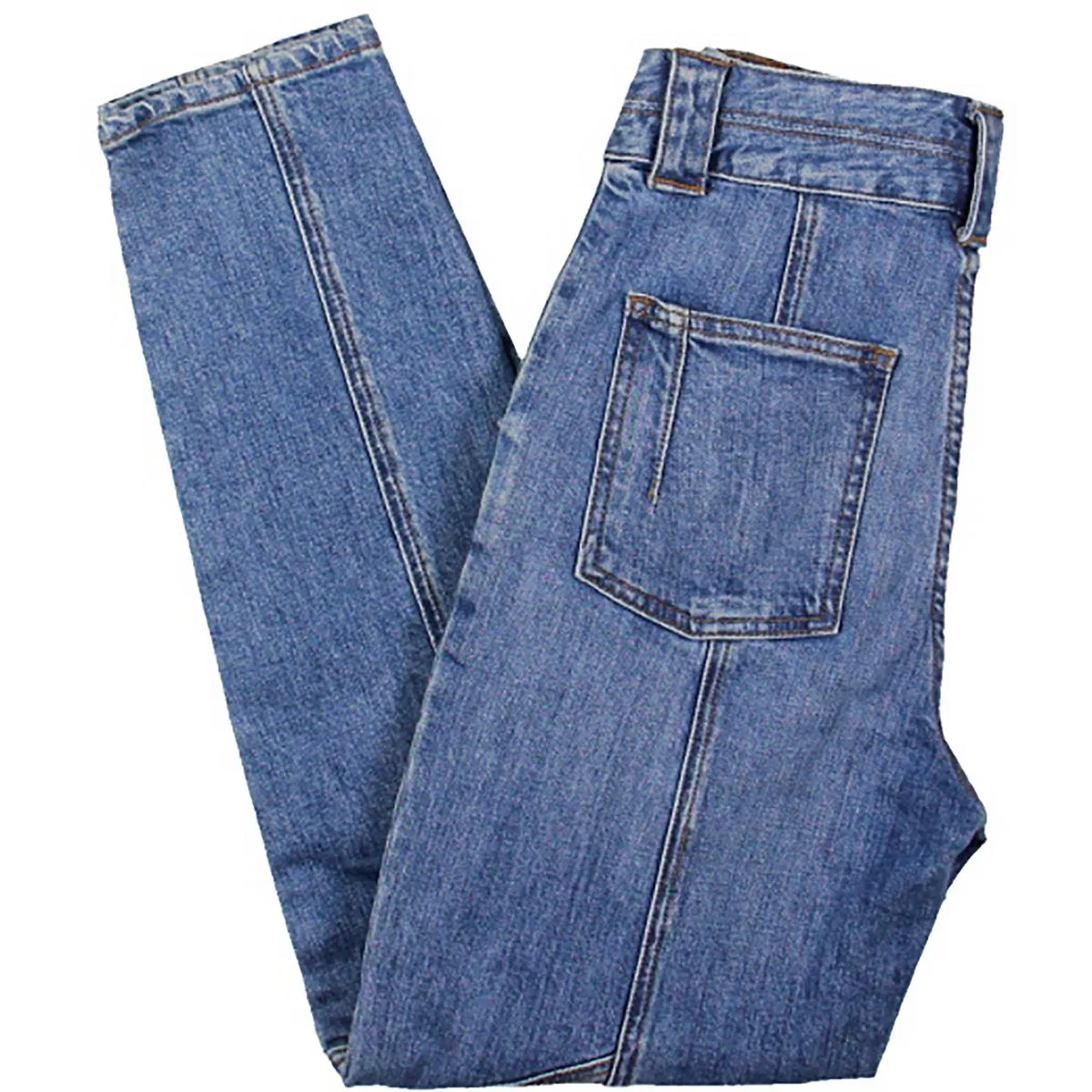 Derek Lam 10 Crosby Damen High-Rise Jeans mit Schrägtaschen und Knöchellänge