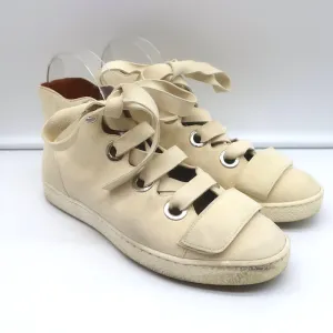 Derek Lam Schnür-Sneaker High Top in Serena Elfenbein Wildleder Größe 37