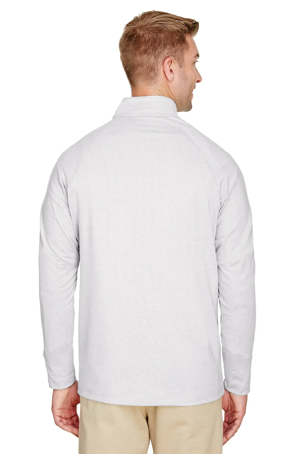Devon & Jones Herren CrownLux Clubhouse Performance Feuchtigkeitstransportierendes 1/4-Zip Sweatshirt - Silbergrau