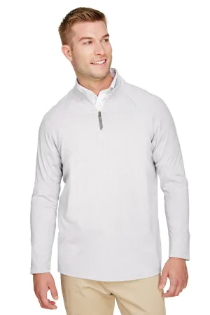 Devon & Jones Herren CrownLux Clubhouse Performance Feuchtigkeitstransportierendes 1/4-Zip Sweatshirt - Silbergrau