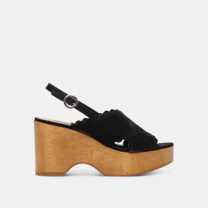 DILION KEILABSÄTZE SCHWARZ NUBUCK