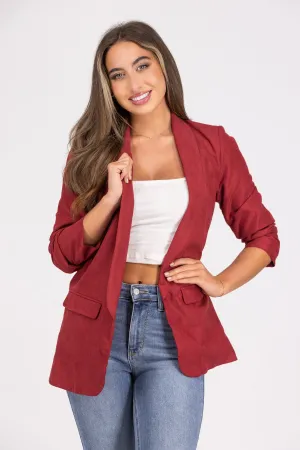 Tun Sie, was Sie lieben, aber nennen Sie es Arbeit Damen Blazer mit 3/4-Ärmel