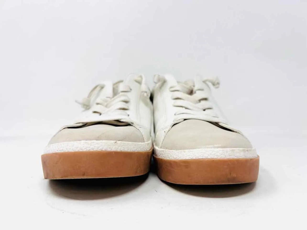 Dolce Vita Größe 8 Weiß/Braun/Gold Farbblock Metallisch Schuhe Sneaker