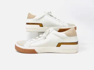 Dolce Vita Größe 8 Weiß/Braun/Gold Farbblock Metallisch Schuhe Sneaker
