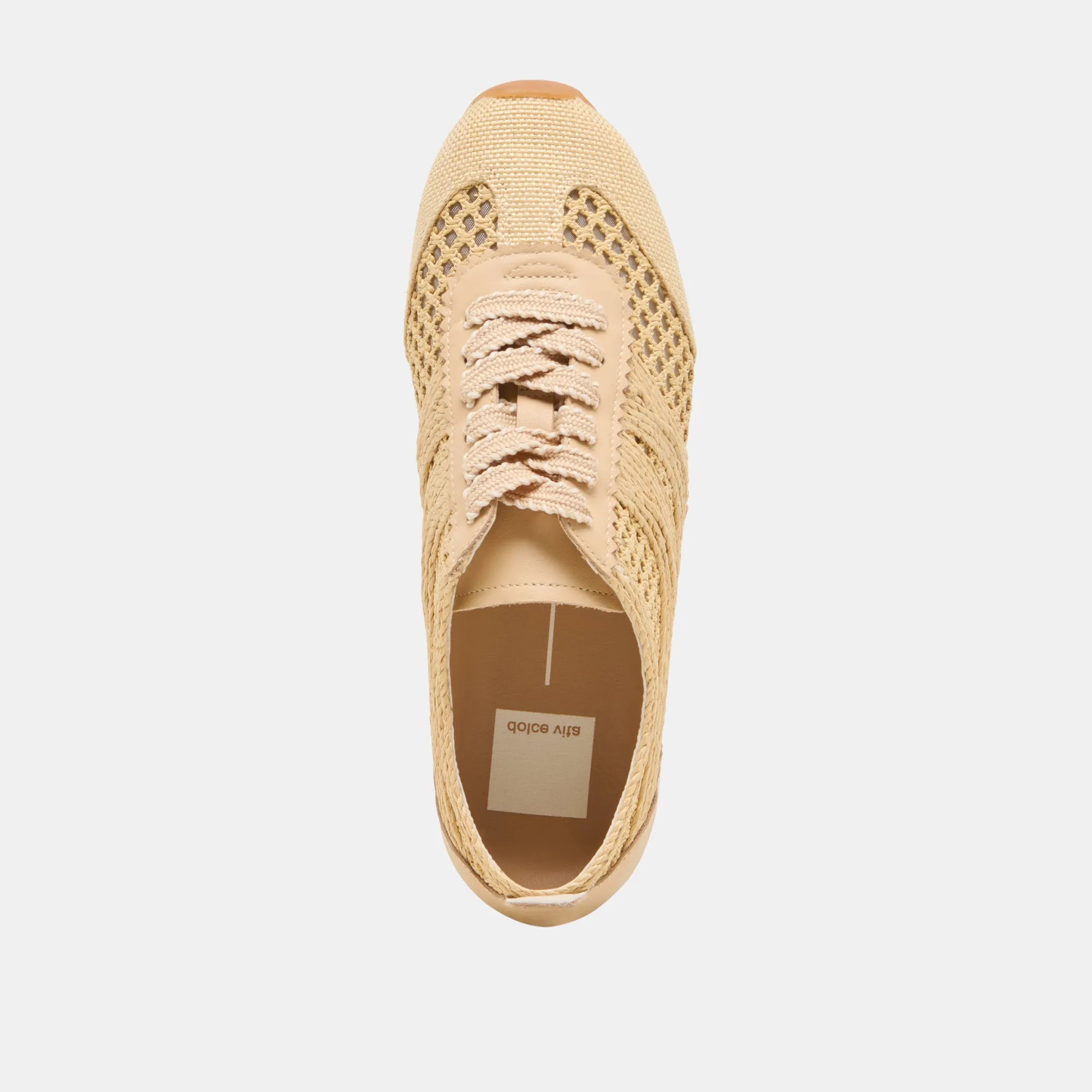 DREAM SNEAKERS LT NATURAL GEFLOCHTENES RAFFIA