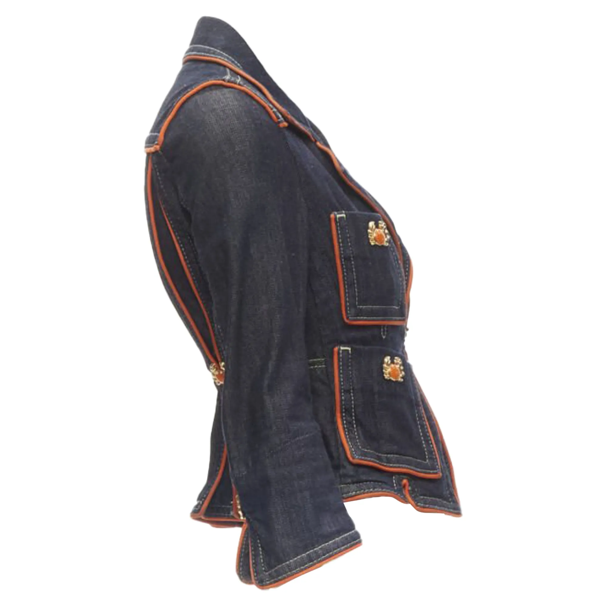 Dsquared2 Krabben-Denim-Cropped-Jacke