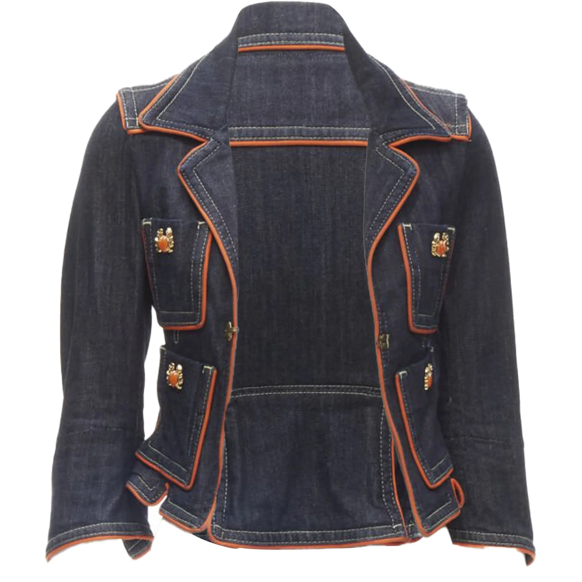 Dsquared2 Krabben-Denim-Cropped-Jacke