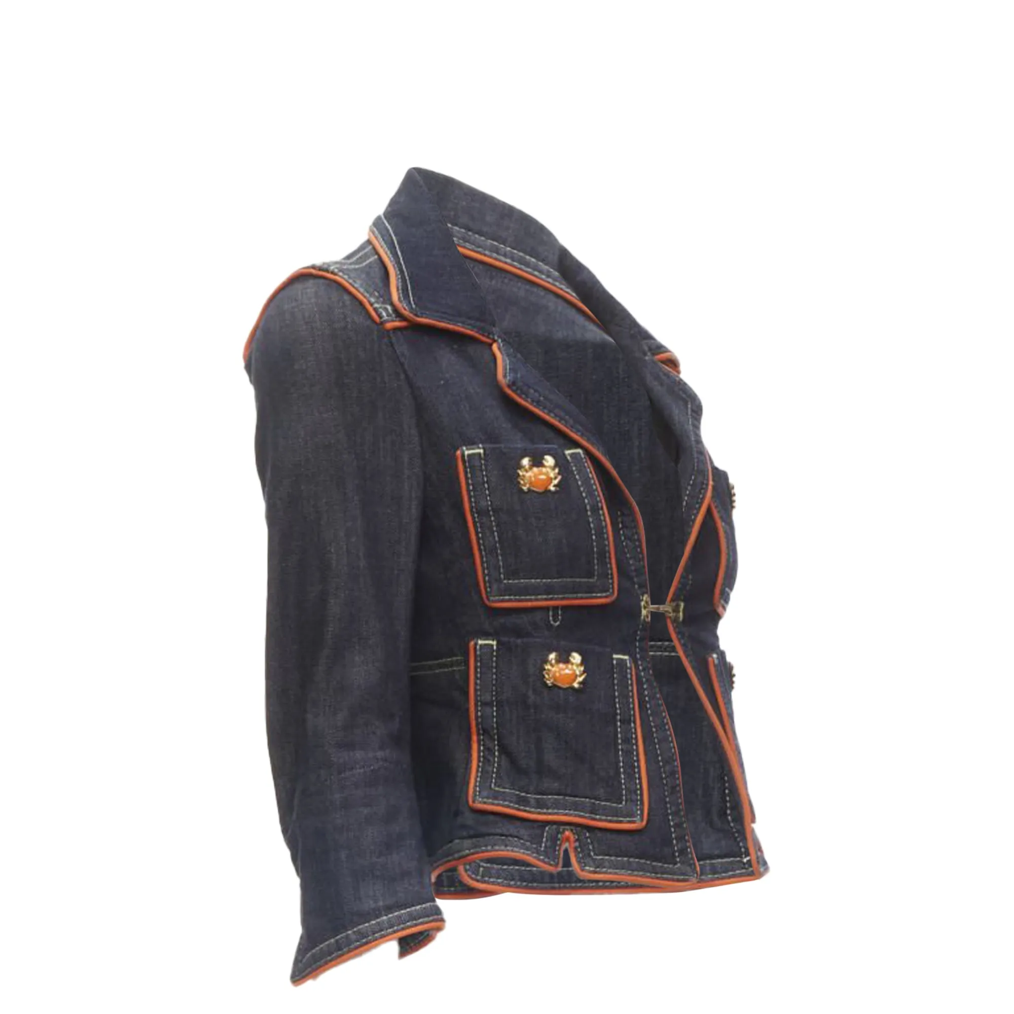 Dsquared2 Krabben-Denim-Cropped-Jacke
