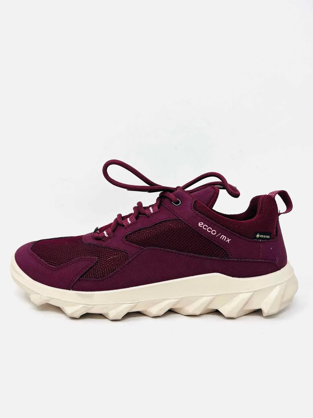 Ecco Größe 8/8,5 Burgunder/Beige Schnürer Mesh MIT KARTON!!! Schuhe Sneaker