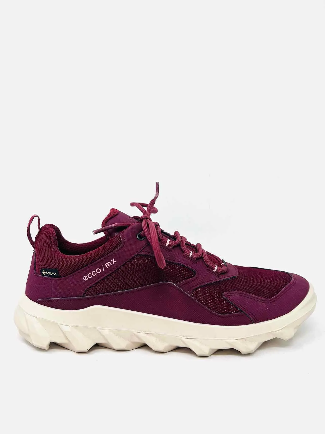 Ecco Größe 8/8,5 Burgunder/Beige Schnürer Mesh MIT KARTON!!! Schuhe Sneaker