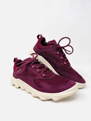 Ecco Größe 8/8,5 Burgunder/Beige Schnürer Mesh MIT KARTON!!! Schuhe Sneaker