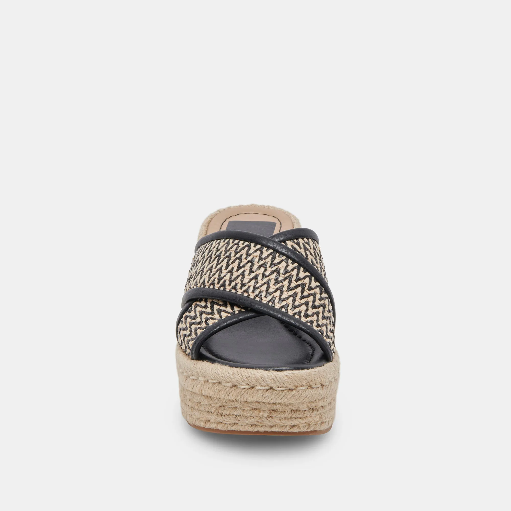 ELDORA ABSÄTZE WEIß SCHWARZ RAFFIA