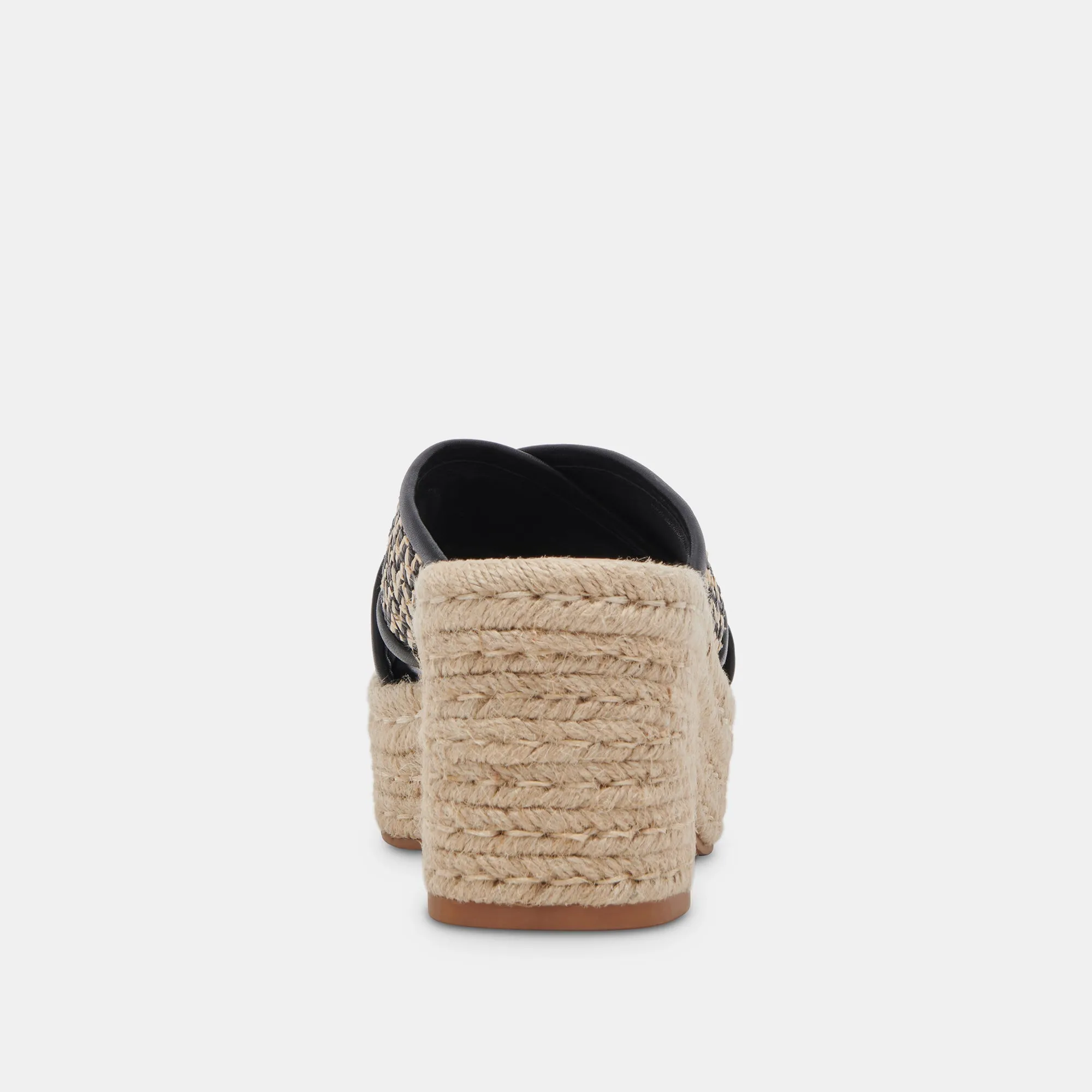 ELDORA ABSÄTZE WEIß SCHWARZ RAFFIA