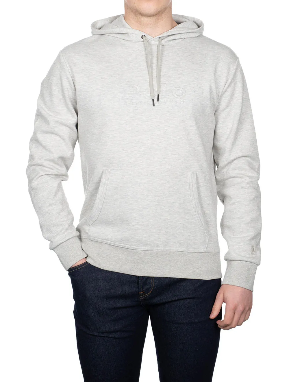 Geprägter Hoodie Grau