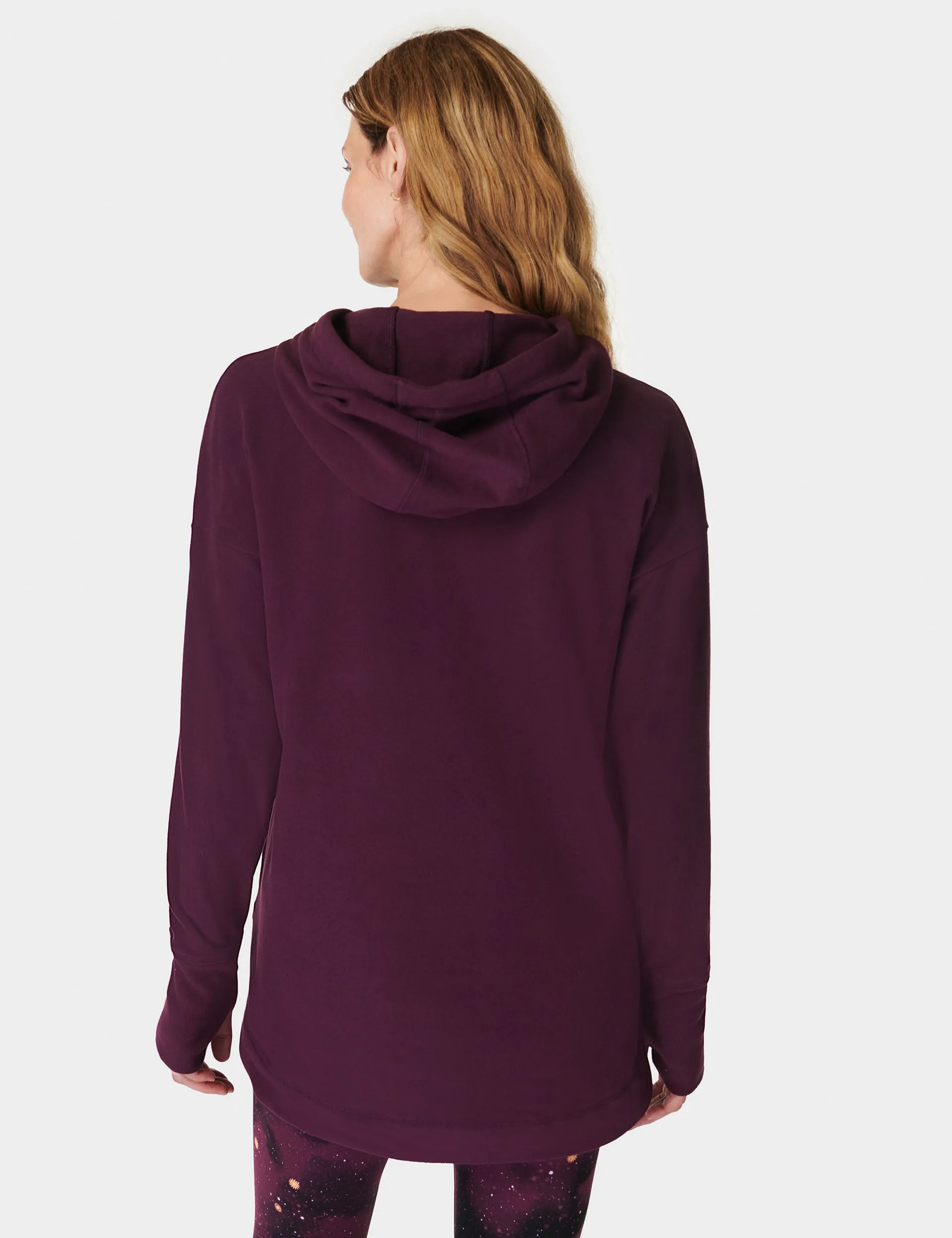 Escape Luxe Fleece Kapuzenpullover - Mitternachtskirschpurpur