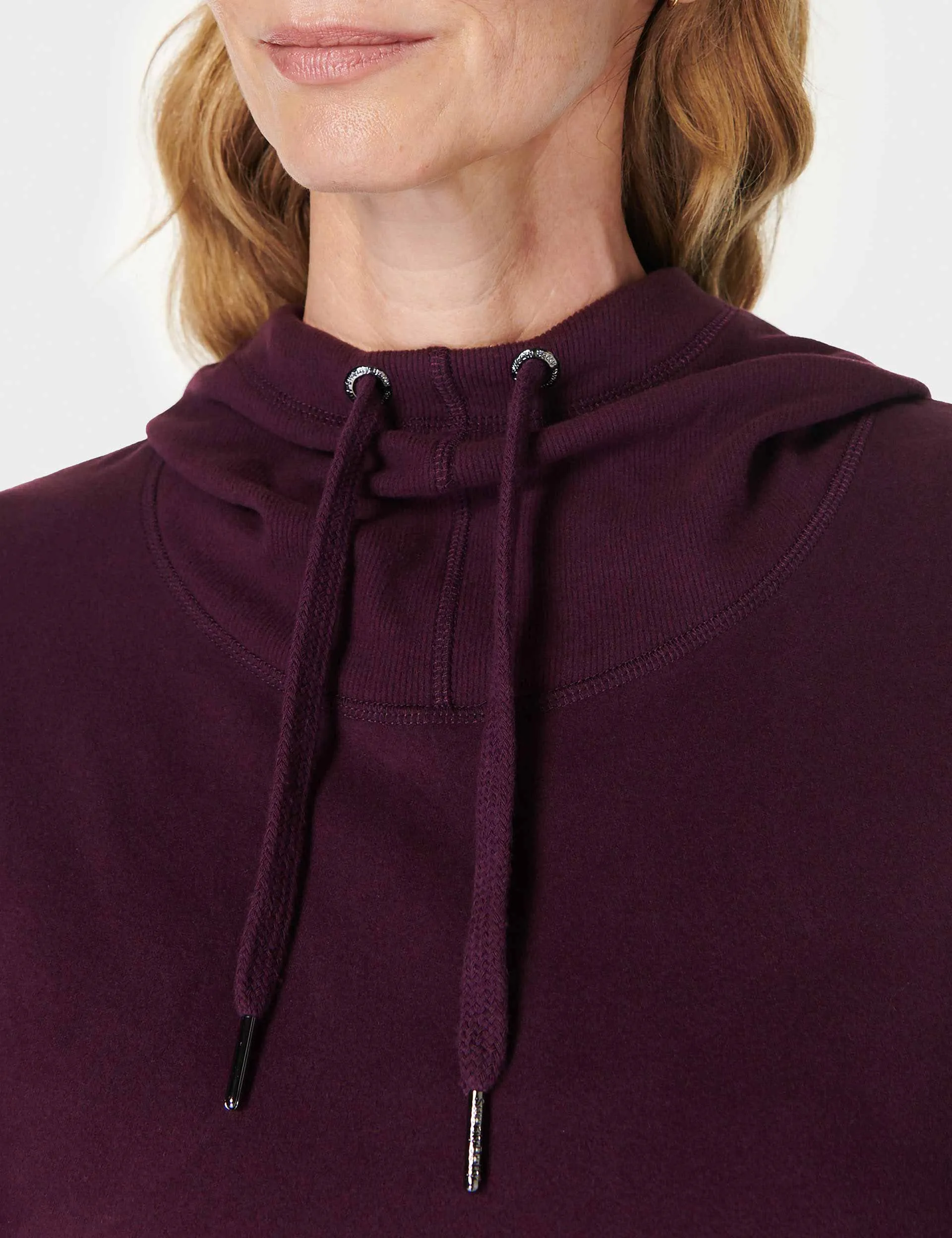 Escape Luxe Fleece Kapuzenpullover - Mitternachtskirschpurpur