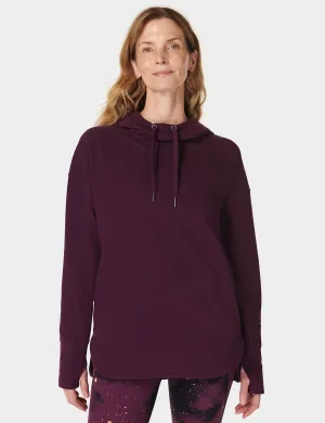 Escape Luxe Fleece Kapuzenpullover - Mitternachtskirschpurpur