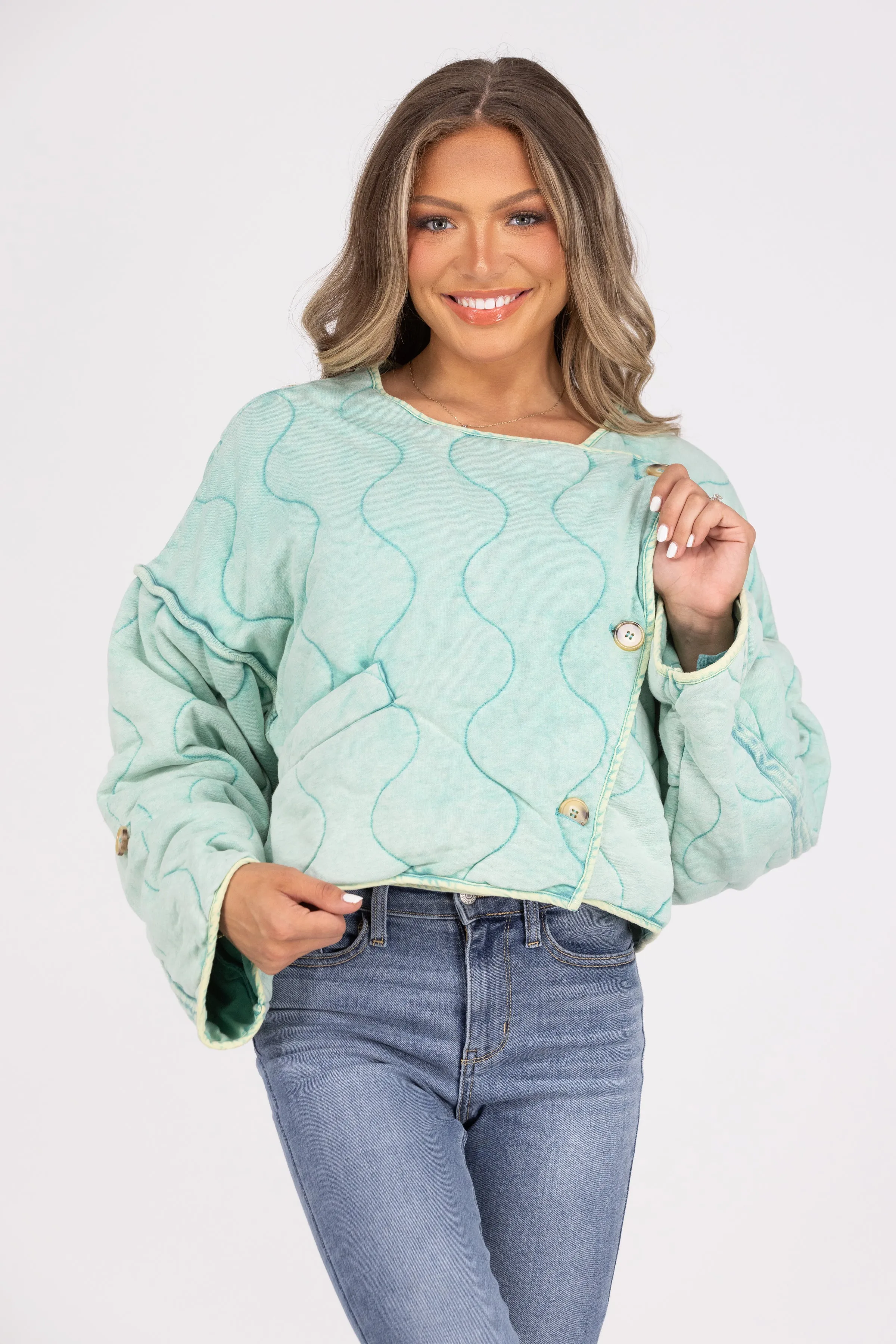 Flucht Aus Der Realität Damen Steppjacke Mit Cropped Schnitt