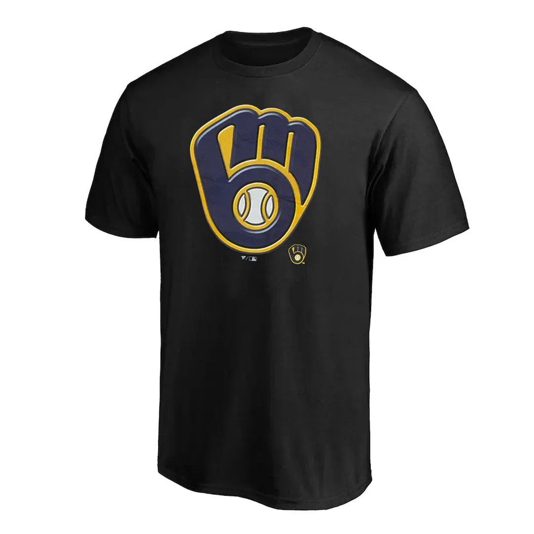 Fanatics - Herren Milwaukee Brewers Logo T-Shirt (QF6E 127A MZB CXW)
