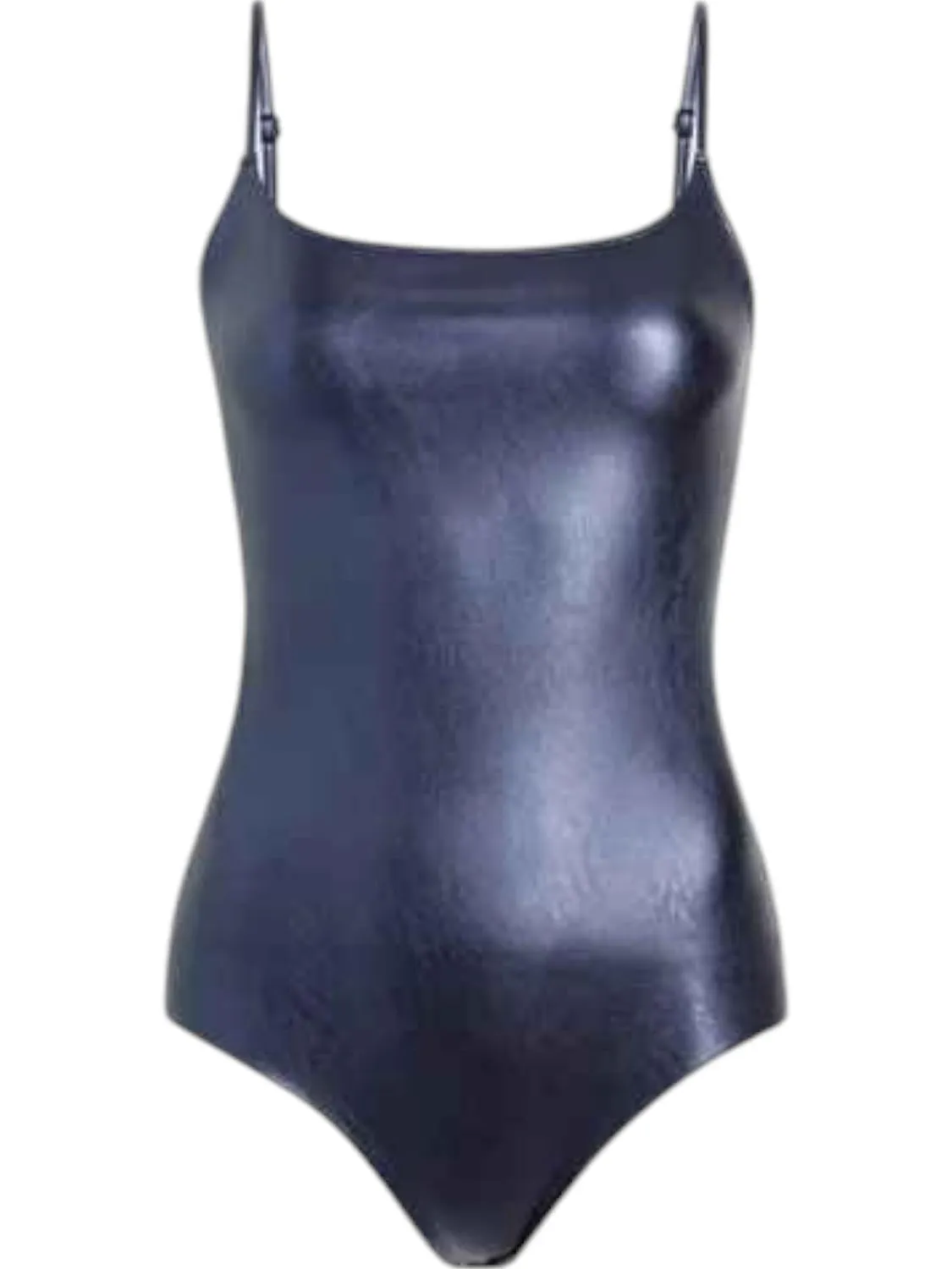 Faux-Leder Cami-Bodysuit In Galaxy