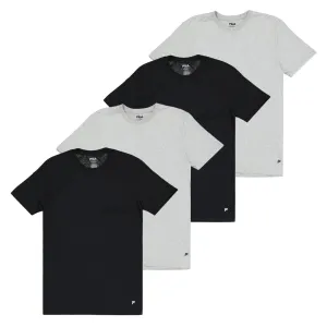 FILA - Herren 4er Pack Rundhals T-Shirt (FM0314CT BLKGRY)