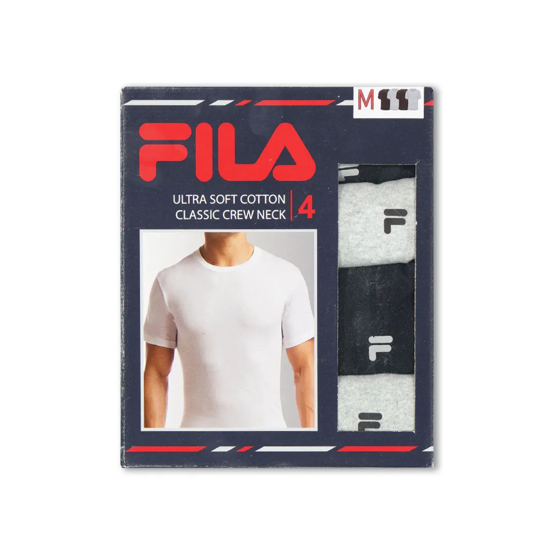 FILA - Herren 4er Pack Rundhals T-Shirt (FM0314CT BLKGRY)