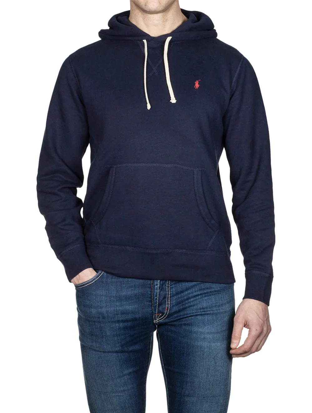 Fleece-Hoodie Marineblau