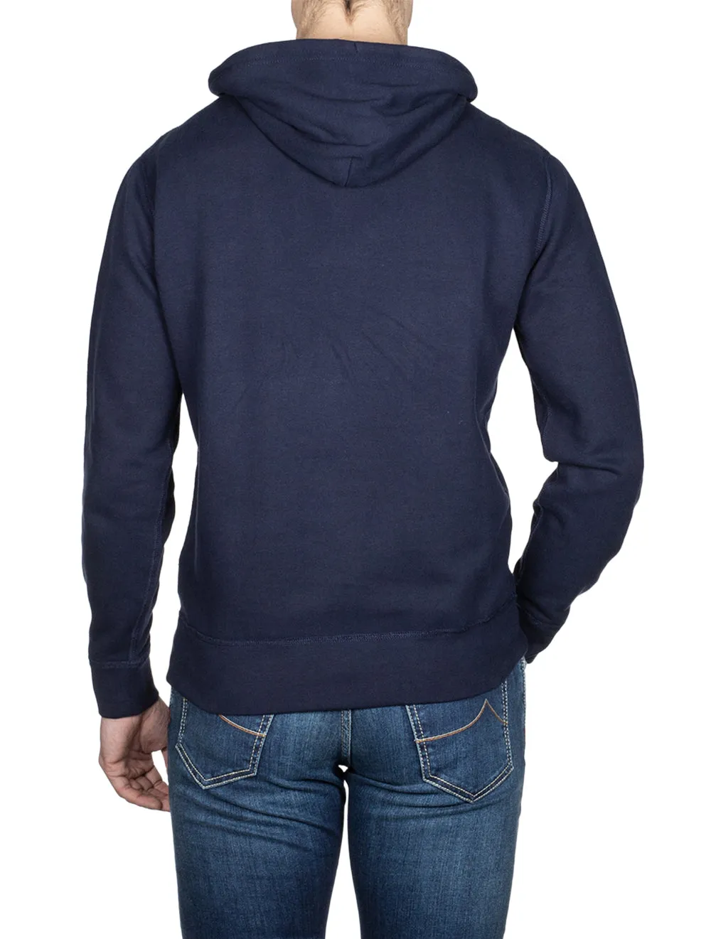 Fleece-Hoodie Marineblau