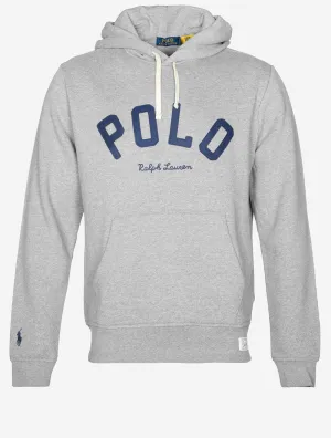 Fleece Logo Hoodie Grau