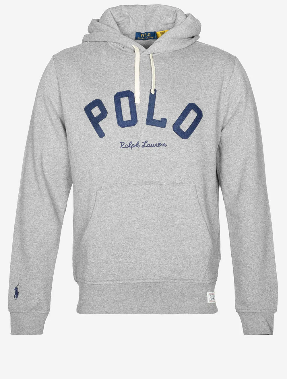 Fleece Logo Hoodie Grau