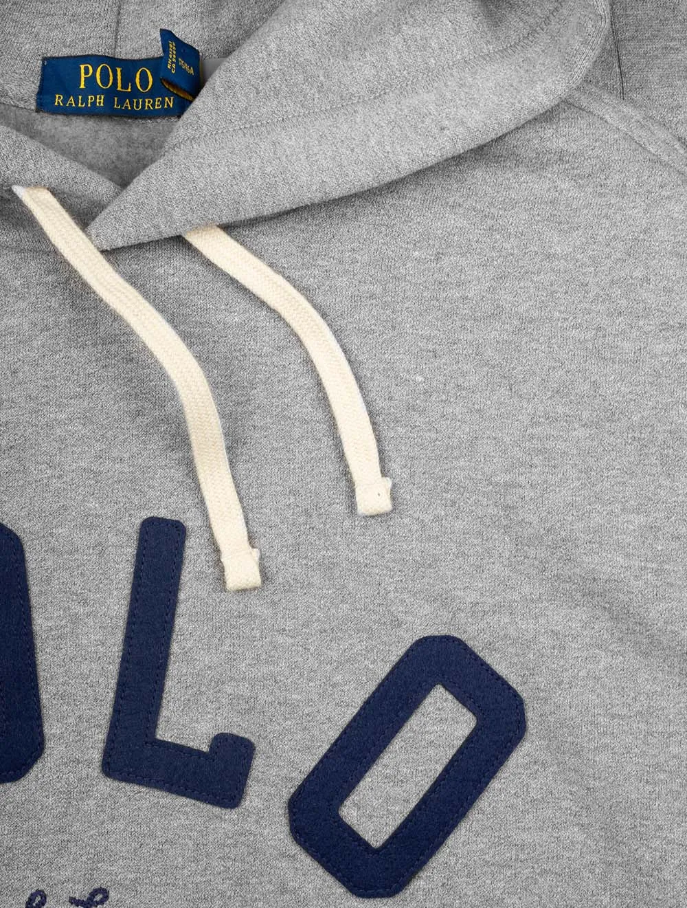 Fleece Logo Hoodie Grau