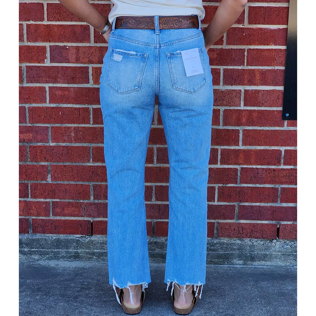 Flying Monkey Angie High-Rise Straight-Leg Crop-Jeans