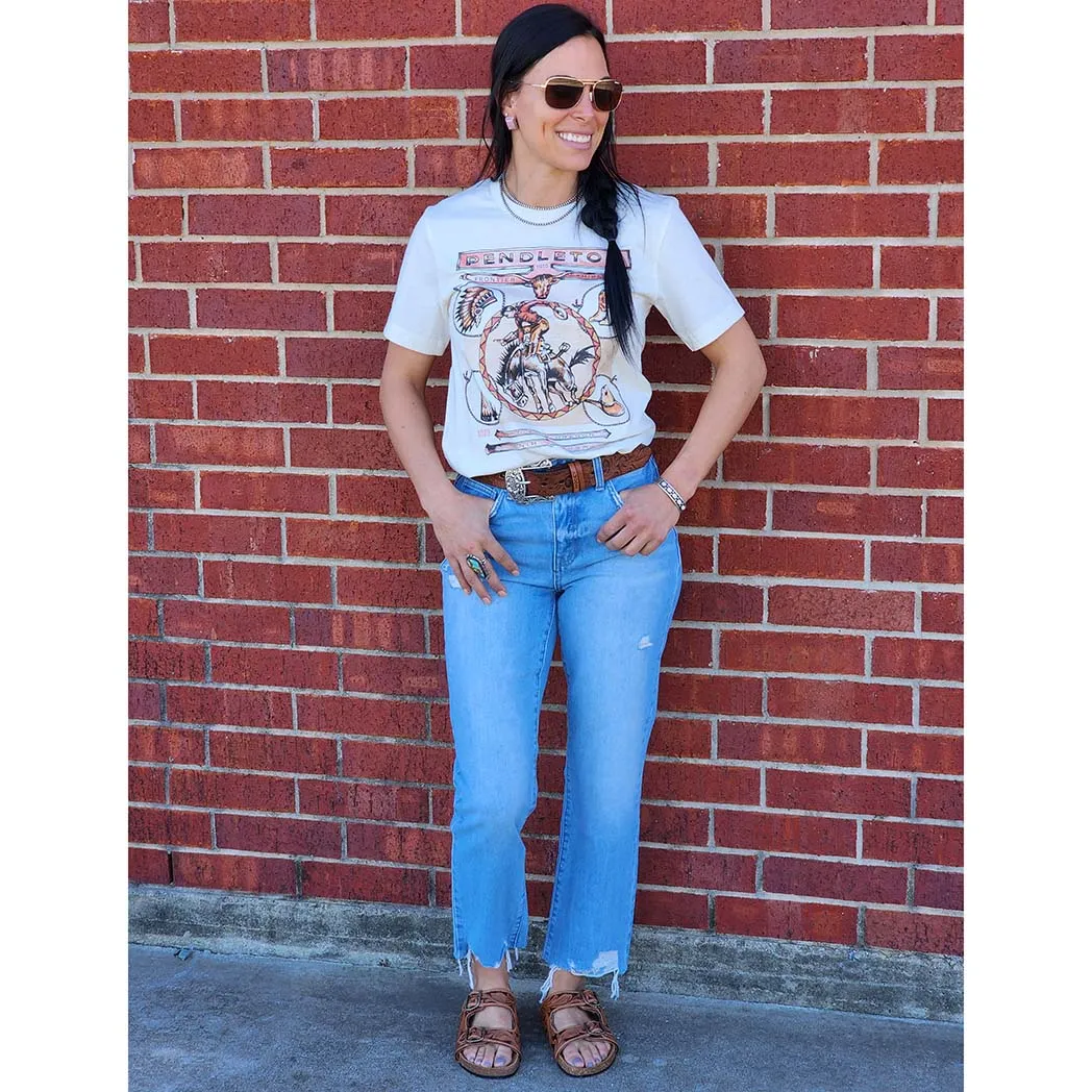 Flying Monkey Angie High-Rise Straight-Leg Crop-Jeans