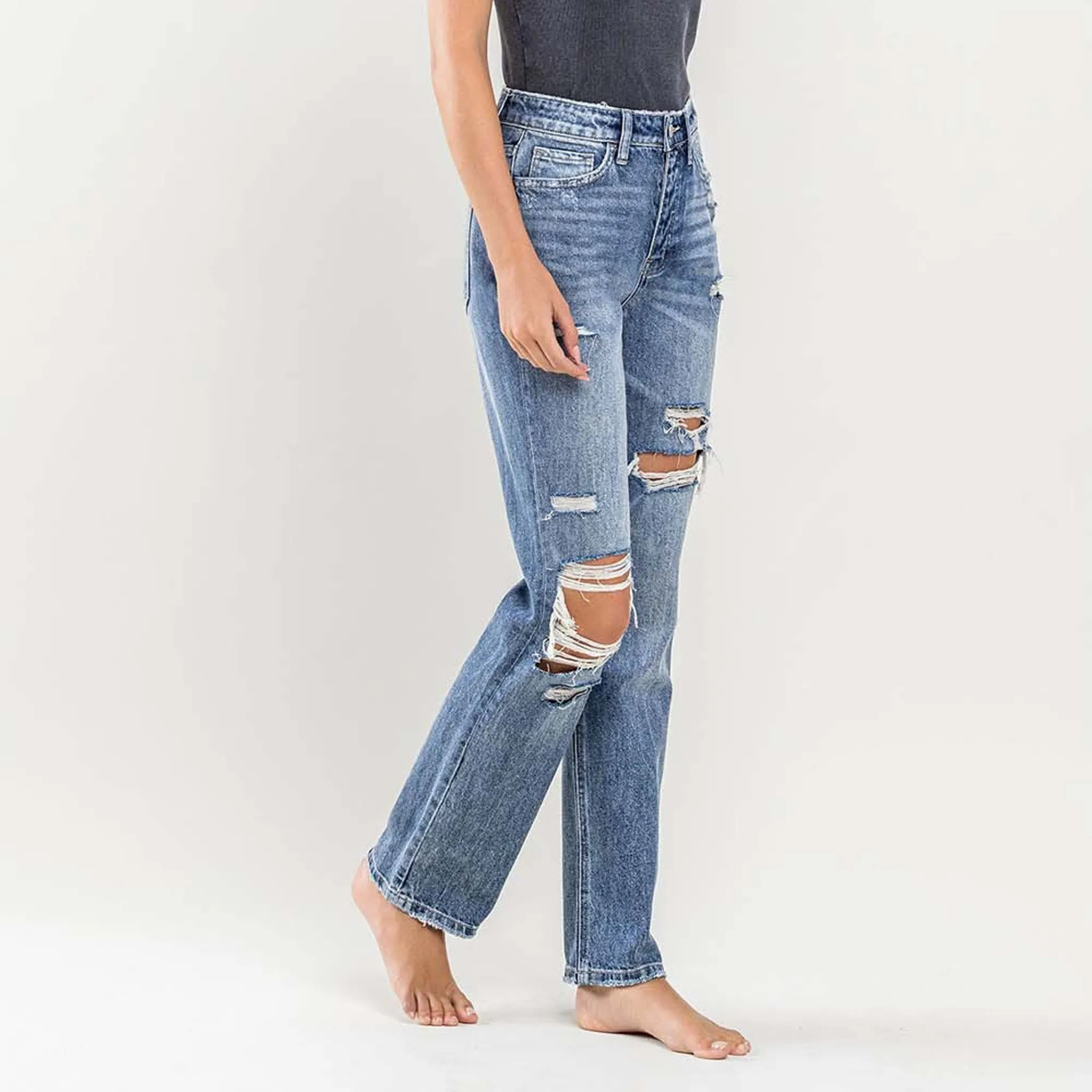Flying Monkey Damen Vintage Jeans im 90er Jahre Used-Look