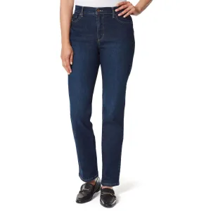 Gloria Vanderbilt Damen Petites Amanda High Rise Dunkelblau Gerade Bein Jeans