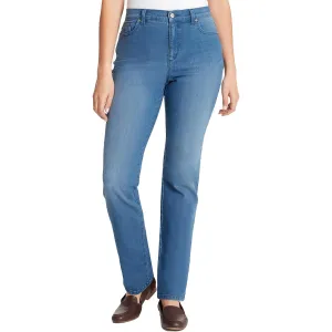 Gloria Vanderbilt Damen Petites High Rise Dunkelblau Gerade Bein Jeans