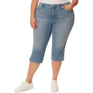 Gloria Vanderbilt Damen Plus Amanda Classic Rise Capri-Hose in Hellwaschung
