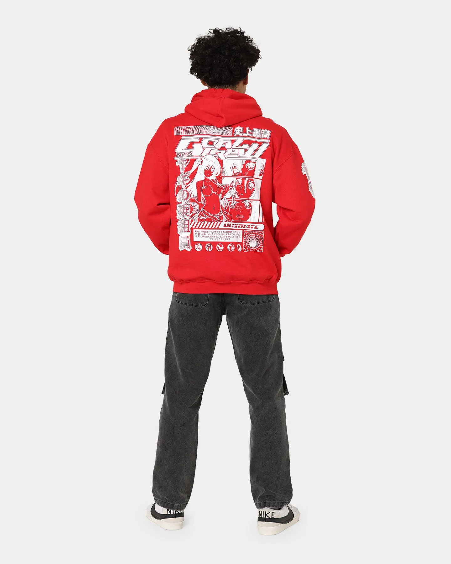Goat Crew Anime Kapuzenpullover Rot