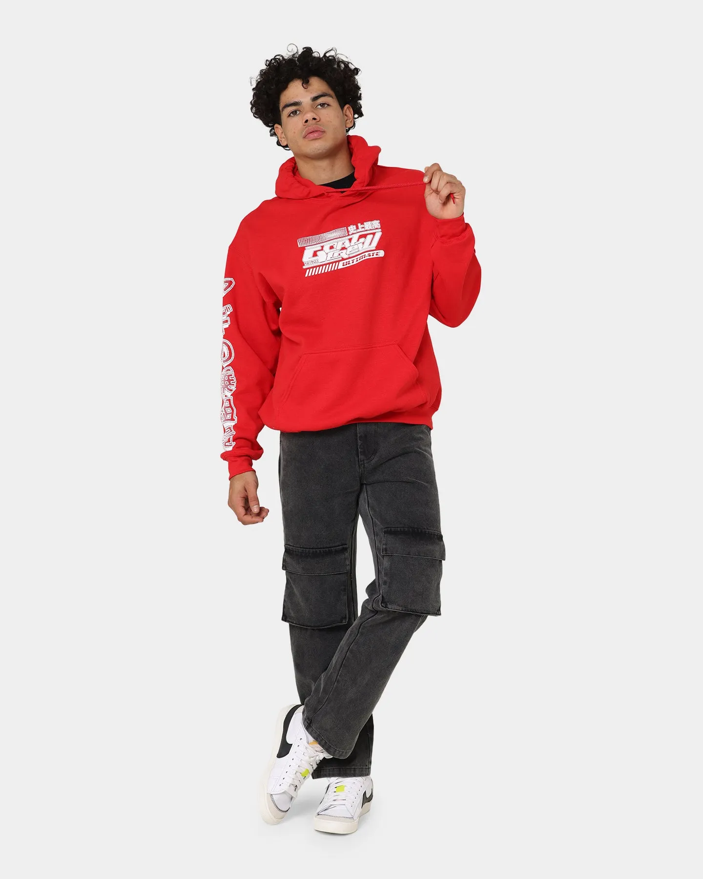 Goat Crew Anime Kapuzenpullover Rot