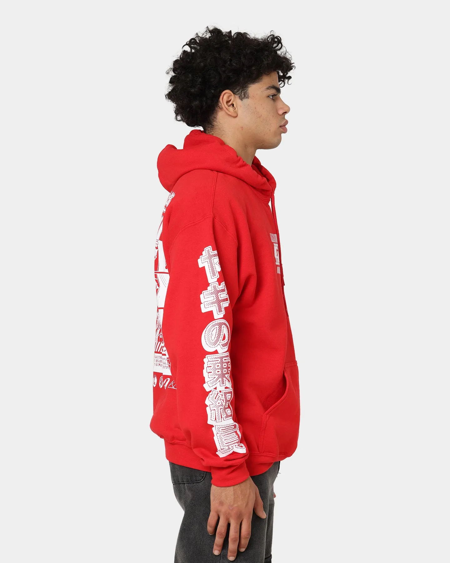 Goat Crew Anime Kapuzenpullover Rot