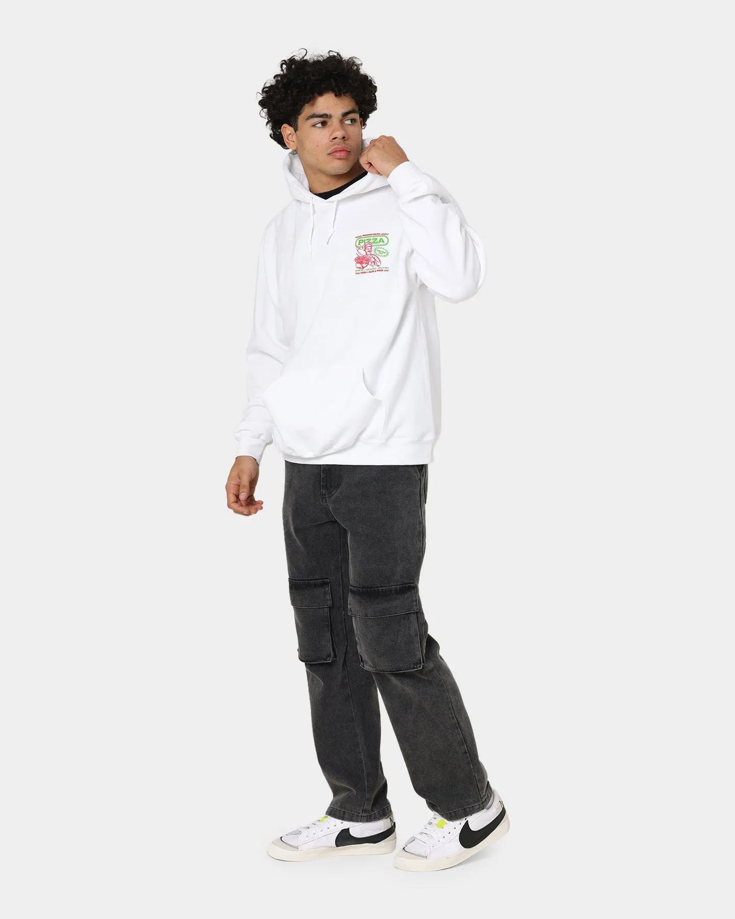 Goat Crew Pizzeria Kapuzenpullover Weiß