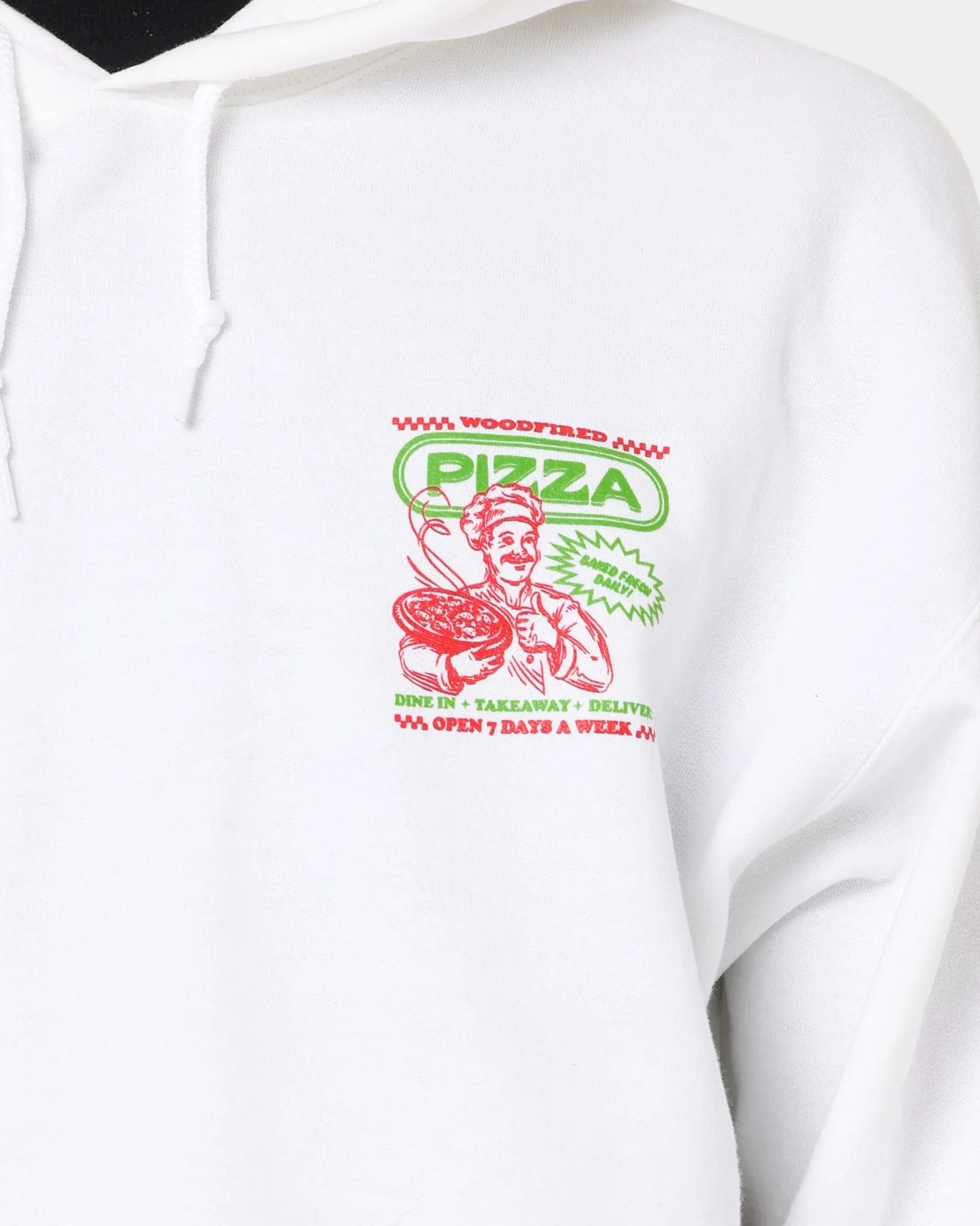 Goat Crew Pizzeria Kapuzenpullover Weiß