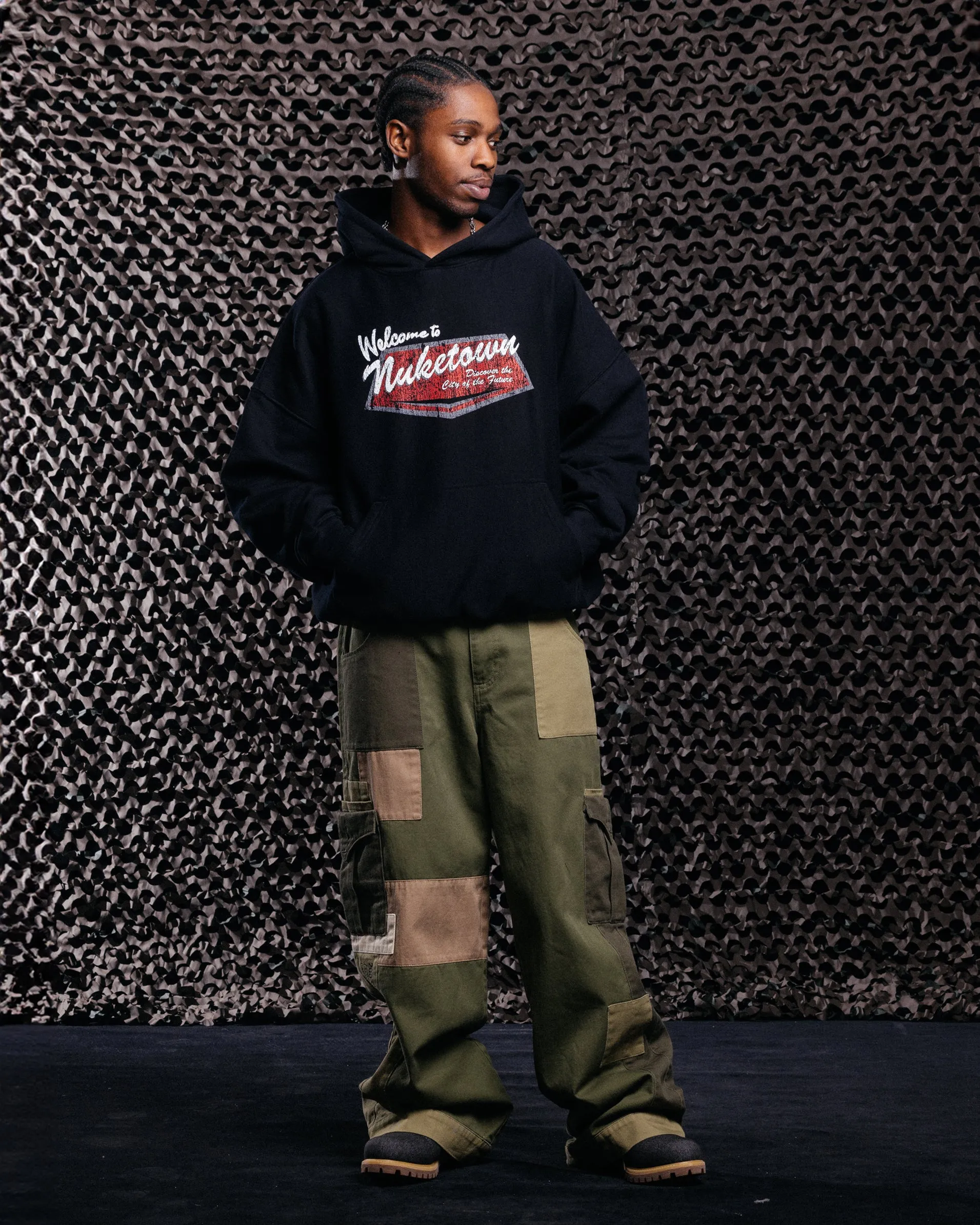 Goat Crew X Call Of Duty Nuketown Premium Kapuzenpullover Schwarz